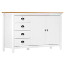 vidaXL Dressoir Hill 130x40x80 cm massief grenenhout honingbruin