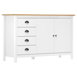 vidaXL Dressoir Hill 130x40x80 cm massief grenenhout honingbruin