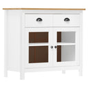 vidaXL Sideboard Hill Range 90x40x80 cm Solid Pine Wood Grey