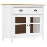 vidaXL Sideboard Hill Range 90x40x80 cm Solid Pine Wood Grey