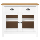 vidaXL Sideboard Hill Range 90x40x80 cm Solid Pine Wood Grey