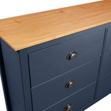 vidaXL Dressoir Hill 125x40x80 cm massief grenenhout grijs