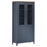 vidaXL Hoge kast Hill 85x37x170,5 cm massief grenenhout grijs