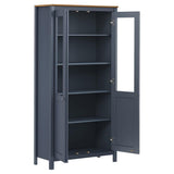 vidaXL Hoge kast Hill 85x37x170,5 cm massief grenenhout grijs