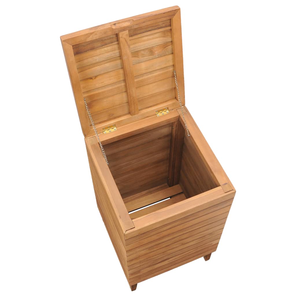 vidaXL Laundry Basket 40x30x45 cm Solid Teak Wood