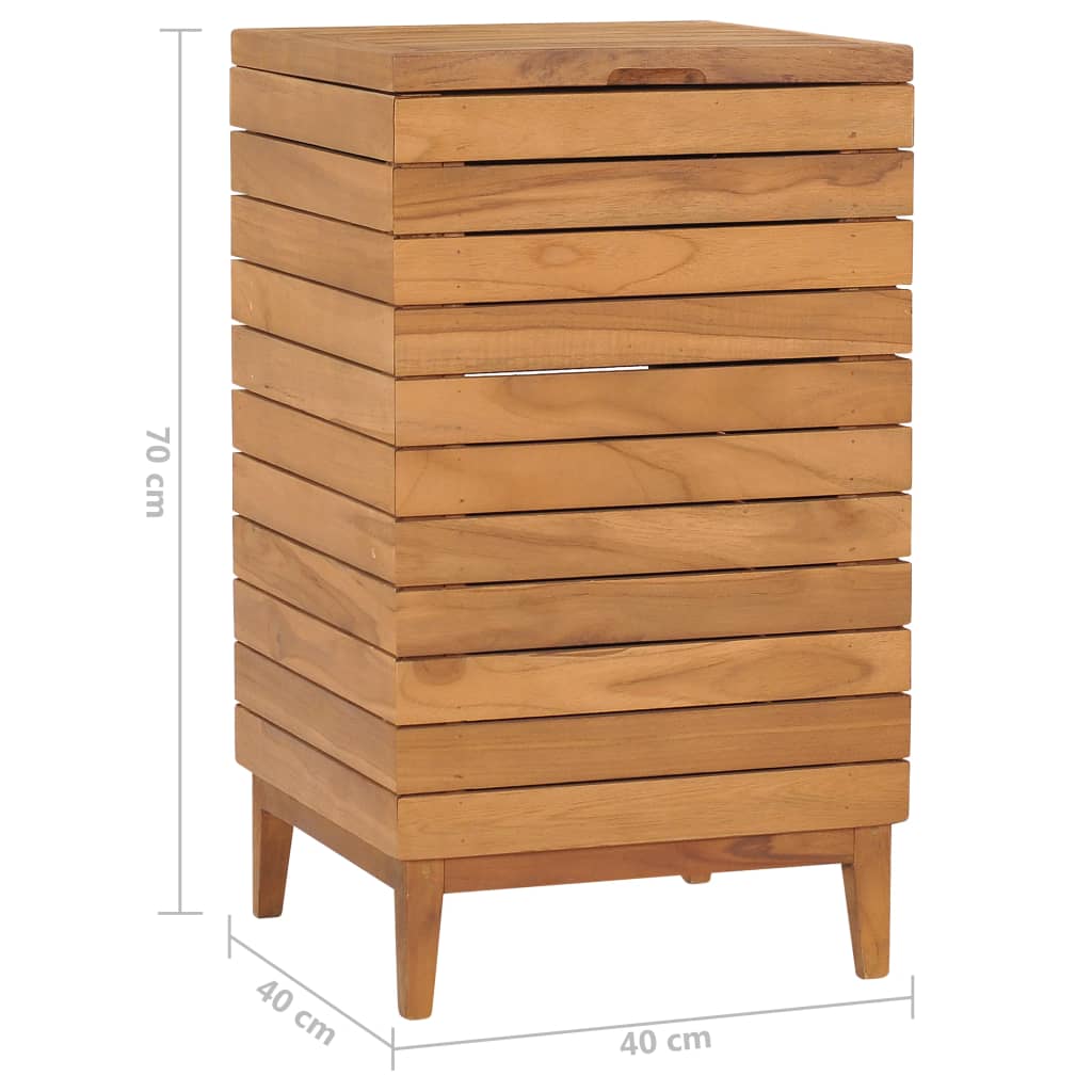 vidaXL Laundry Basket 40x30x45 cm Solid Teak Wood
