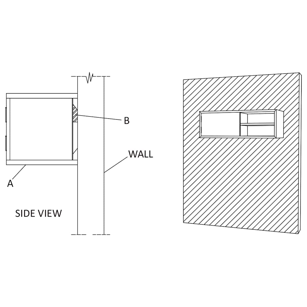 vidaXL Tv-meubel wandmontage 90x30x30 cm massief teakhout