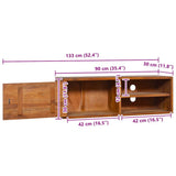 vidaXL Tv-meubel wandmontage 90x30x30 cm massief teakhout