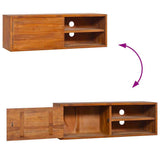 vidaXL Tv-meubel wandmontage 90x30x30 cm massief teakhout
