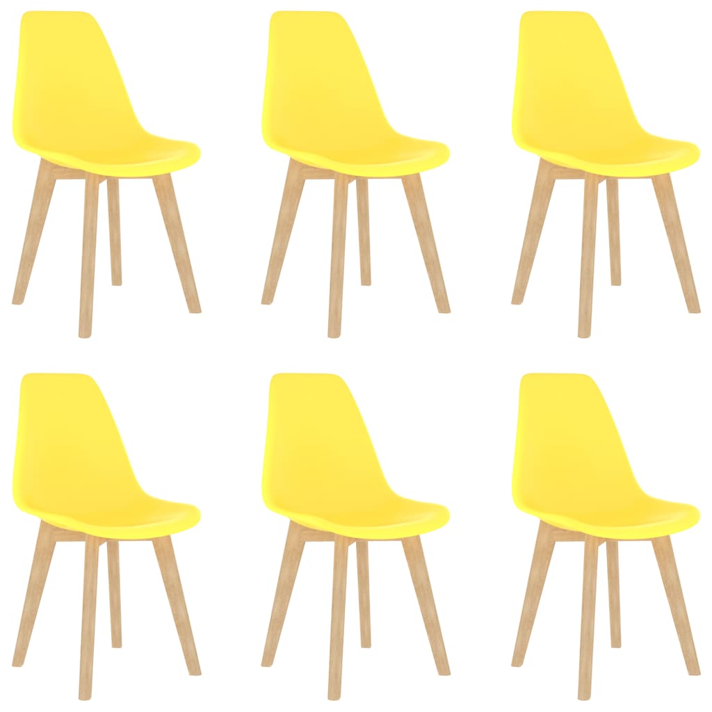 vidaXL Dining Chairs 6 pcs Plastic White