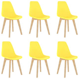 vidaXL Dining Chairs 6 pcs Plastic White