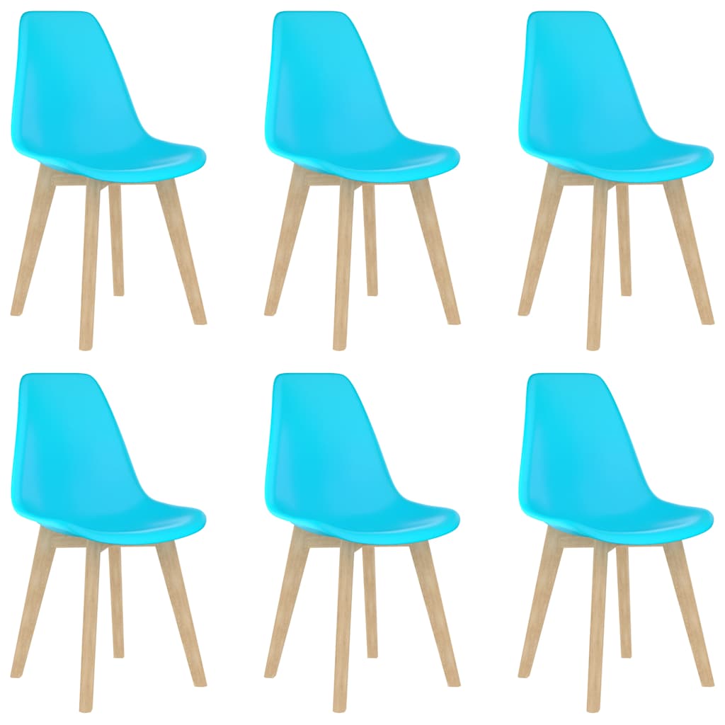 vidaXL Dining Chairs 6 pcs Plastic White