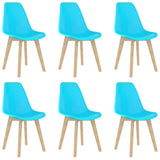 vidaXL Dining Chairs 6 pcs Plastic White