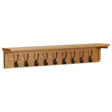 vidaXL Coat Rack 60x16x16 cm Solid Oak Wood