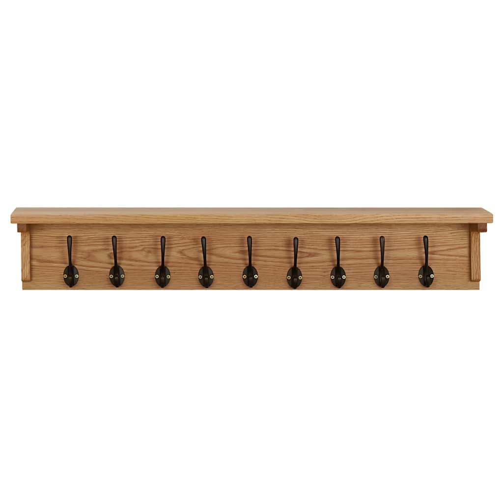 vidaXL Coat Rack 60x16x16 cm Solid Oak Wood