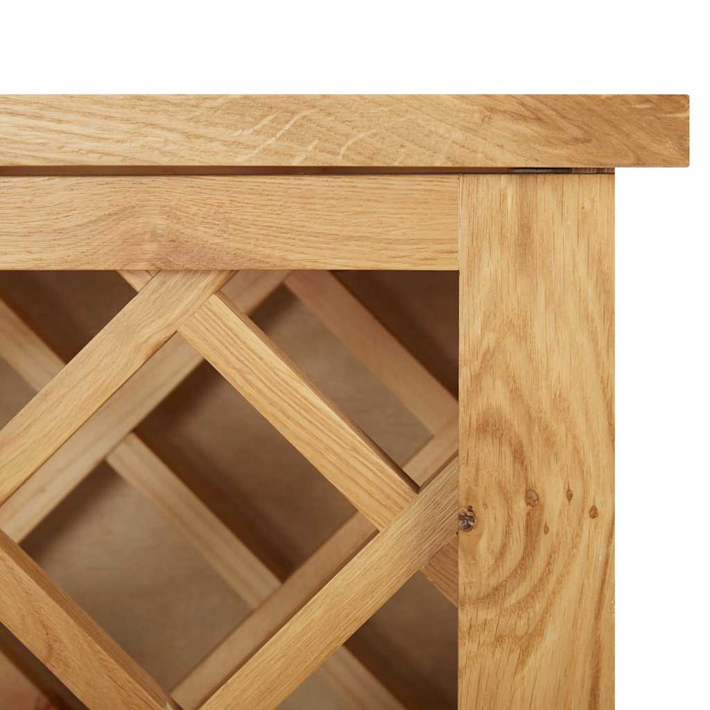 vidaXL Wijnkast voor 11 flessen 80x32x80 cm massief eikenhout