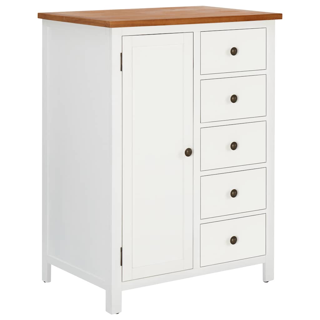 vidaXL Kledingkast 76x52x105 cm massief eikenhout