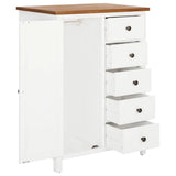 vidaXL Kledingkast 76x52x105 cm massief eikenhout