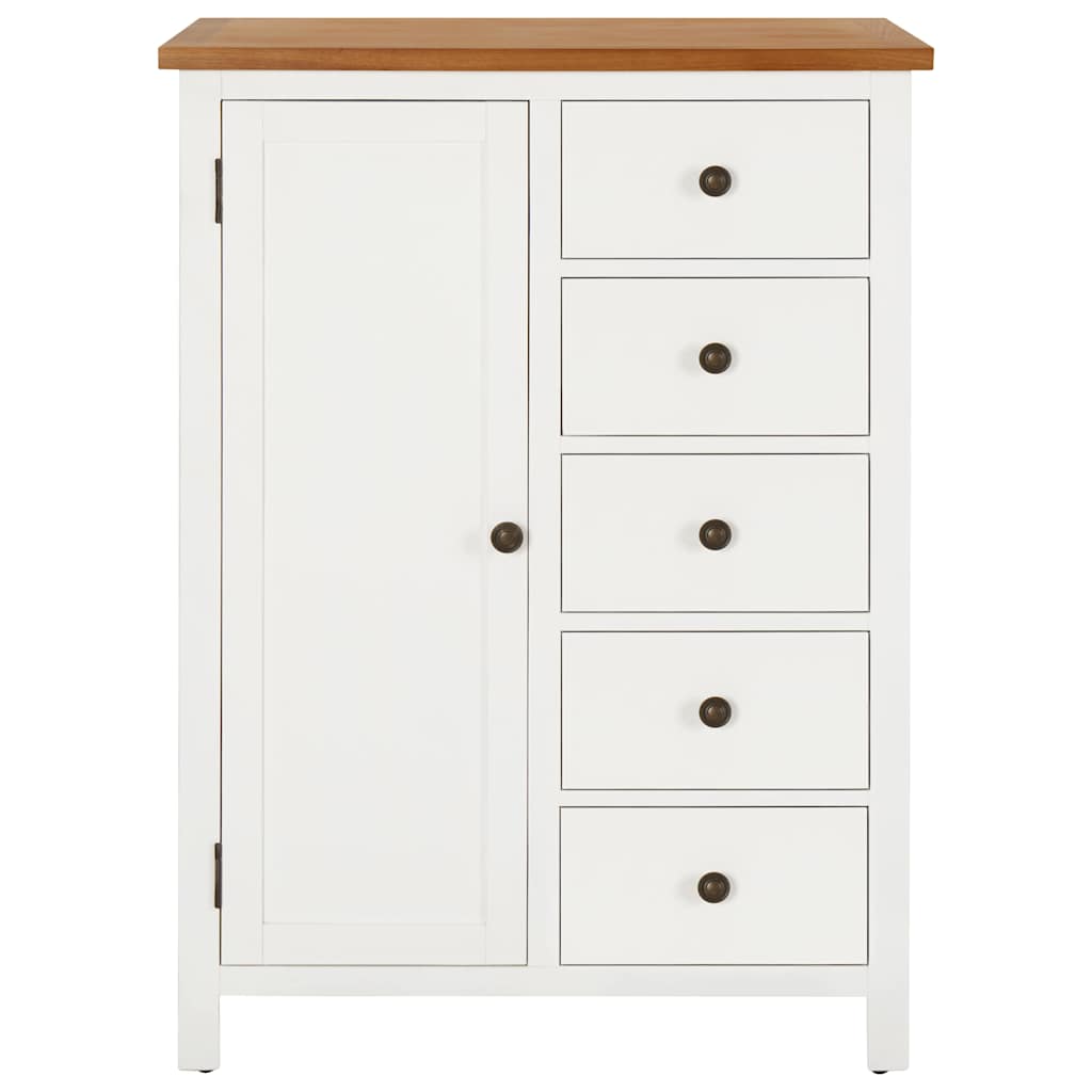 vidaXL Kledingkast 76x52x105 cm massief eikenhout