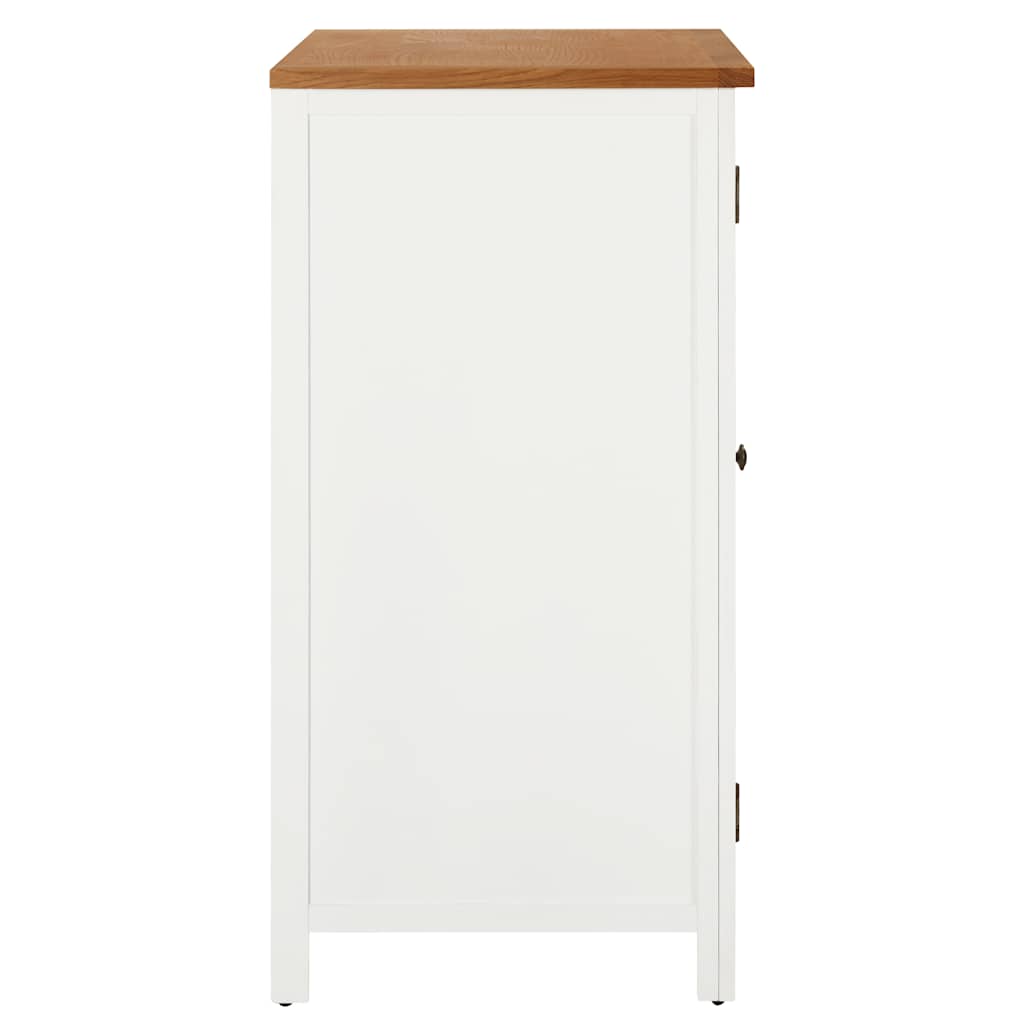 vidaXL Kledingkast 76x52x105 cm massief eikenhout