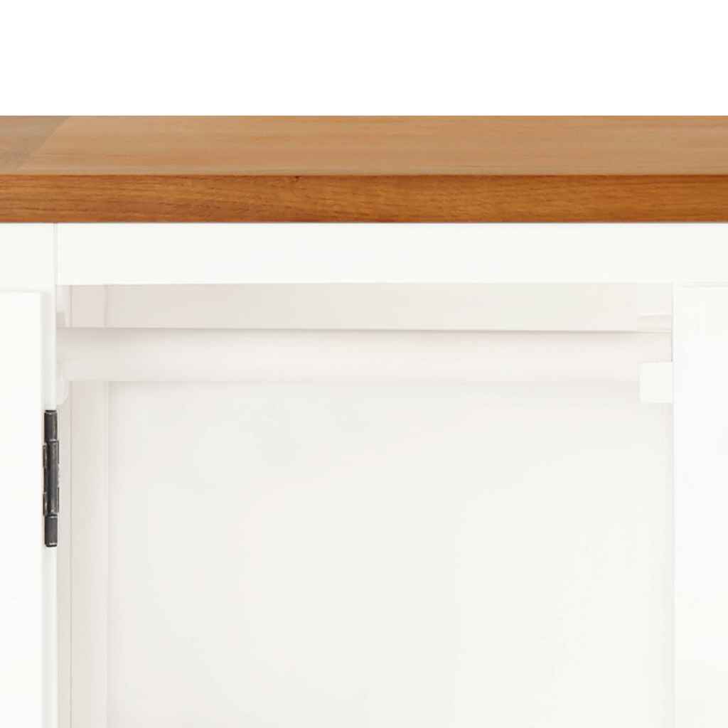 vidaXL Kledingkast 76x52x105 cm massief eikenhout