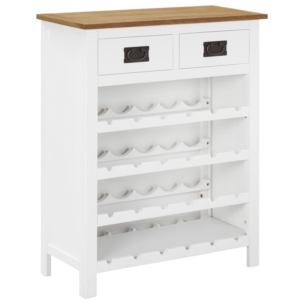 vidaXL Armoire à vin 72x32x90 cm massif eikenhout