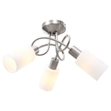 vidaXL Plafondlamp met glazen tulpvormige kappen 3xE14 transparant