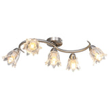 vidaXL Plafondlamp met glazen tulpvormige kappen 3xE14 transparant