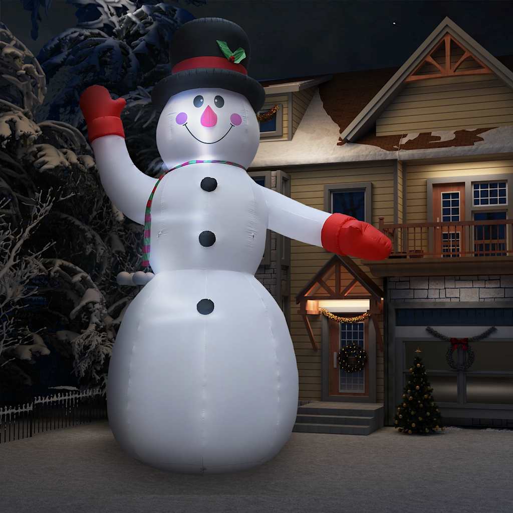 vidaXL Inflatable Snowman 240 cm