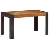 vidaXL Dining Table 140x70x76 cm Solid Rough Mango Wood