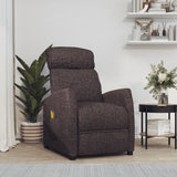 vidaXL Massagestoel stof donkerbruin