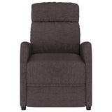 vidaXL Massagestoel stof donkerbruin