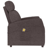 vidaXL Massagestoel stof donkerbruin