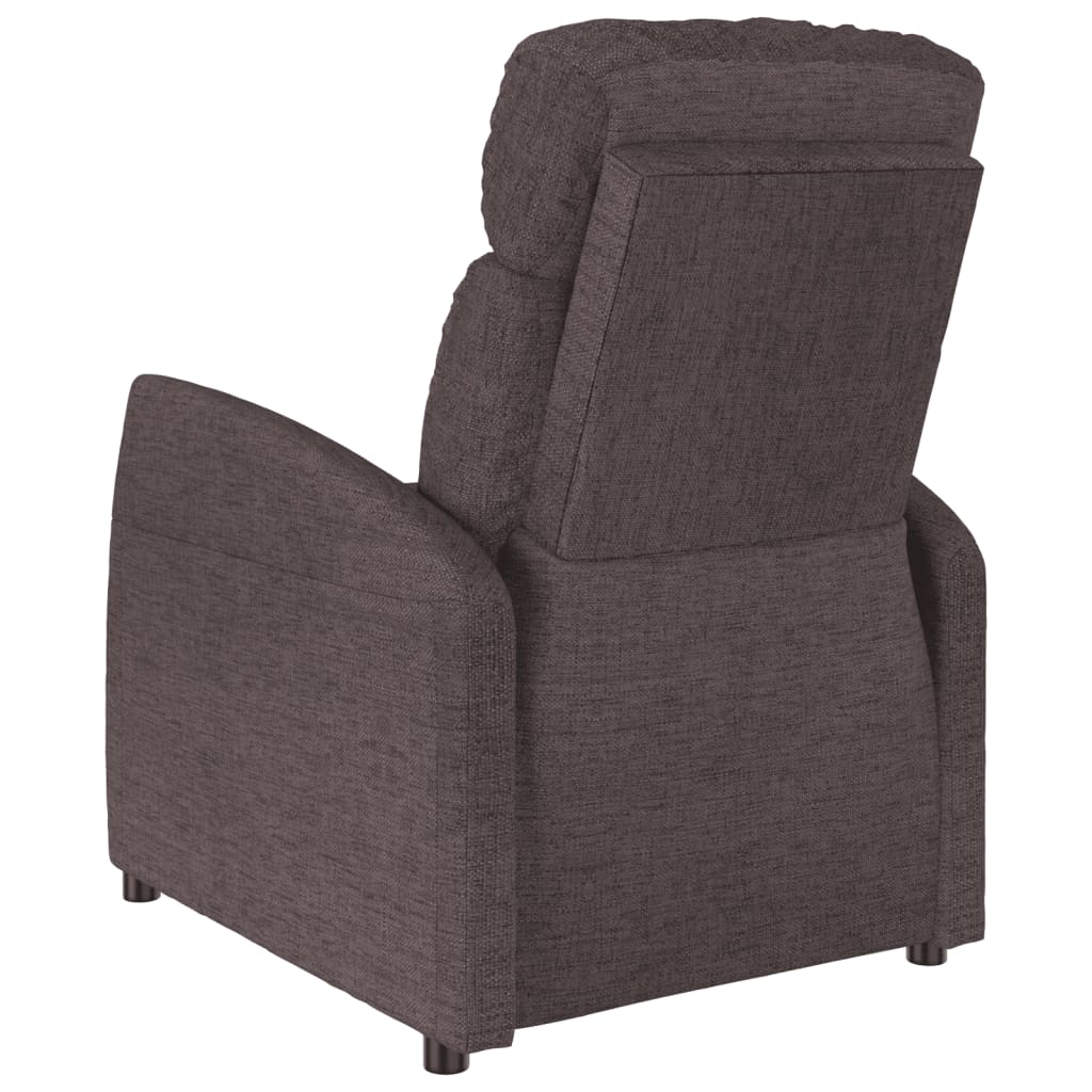 vidaXL Massagestoel stof donkerbruin