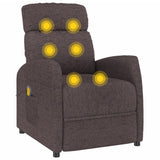 vidaXL Massagestoel stof donkerbruin