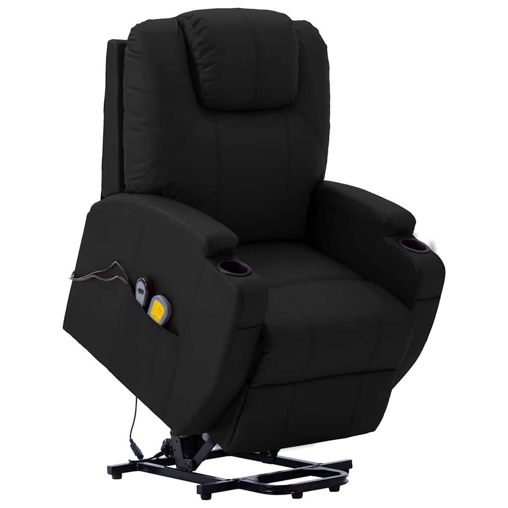 vidaXL Standing Massage Chair Artificial Leather Black