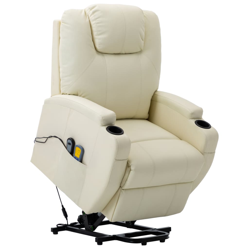 vidaXL Standing Massage Chair Artificial Leather Black