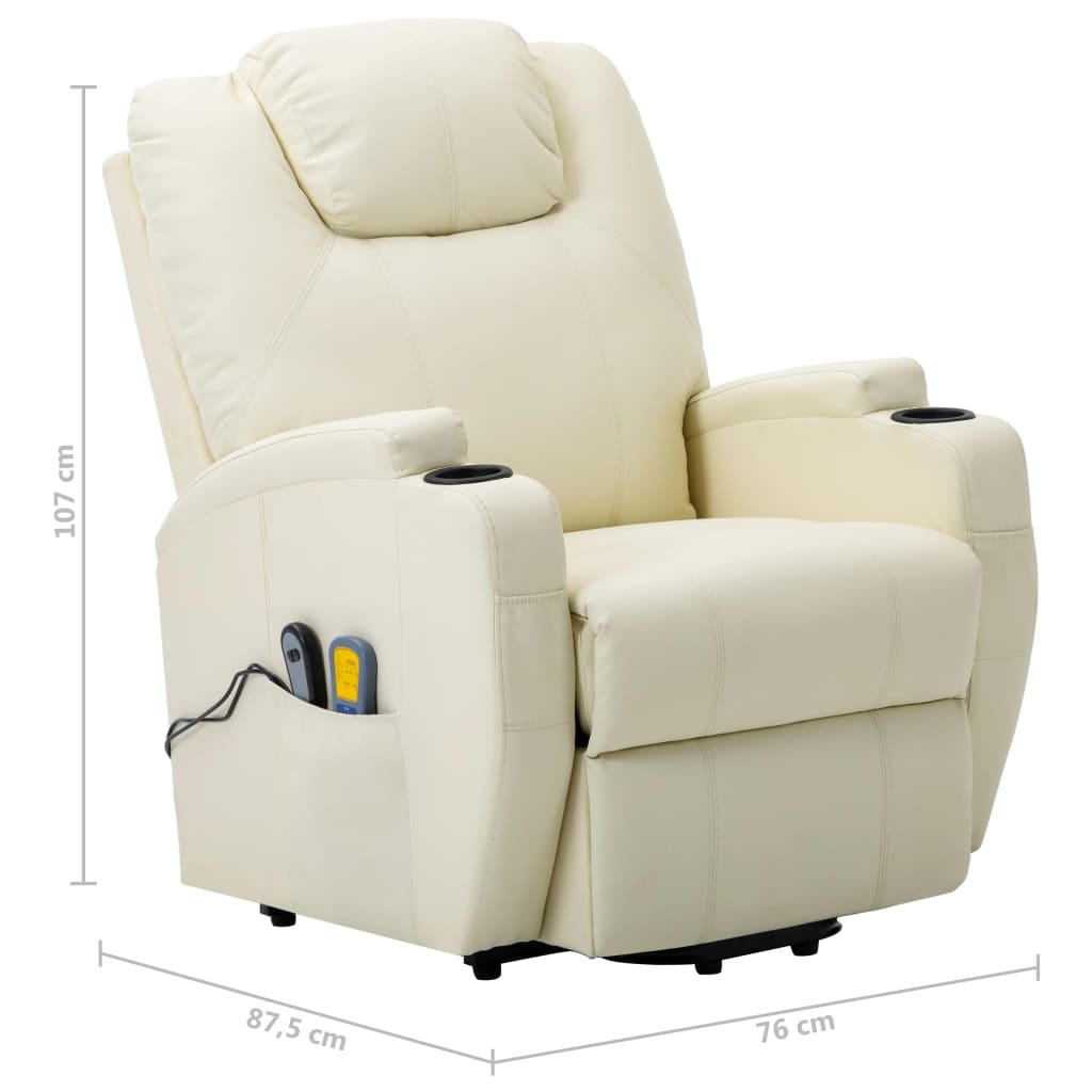 vidaXL Standing Massage Chair Artificial Leather Black