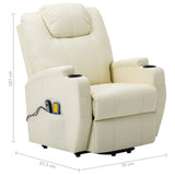 vidaXL Standing Massage Chair Artificial Leather Black