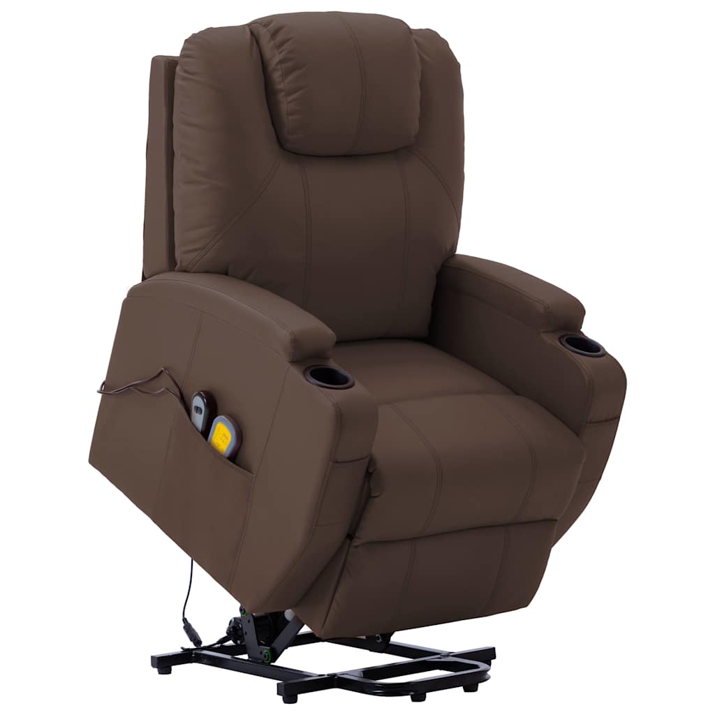 vidaXL Standing Massage Chair Artificial Leather Black
