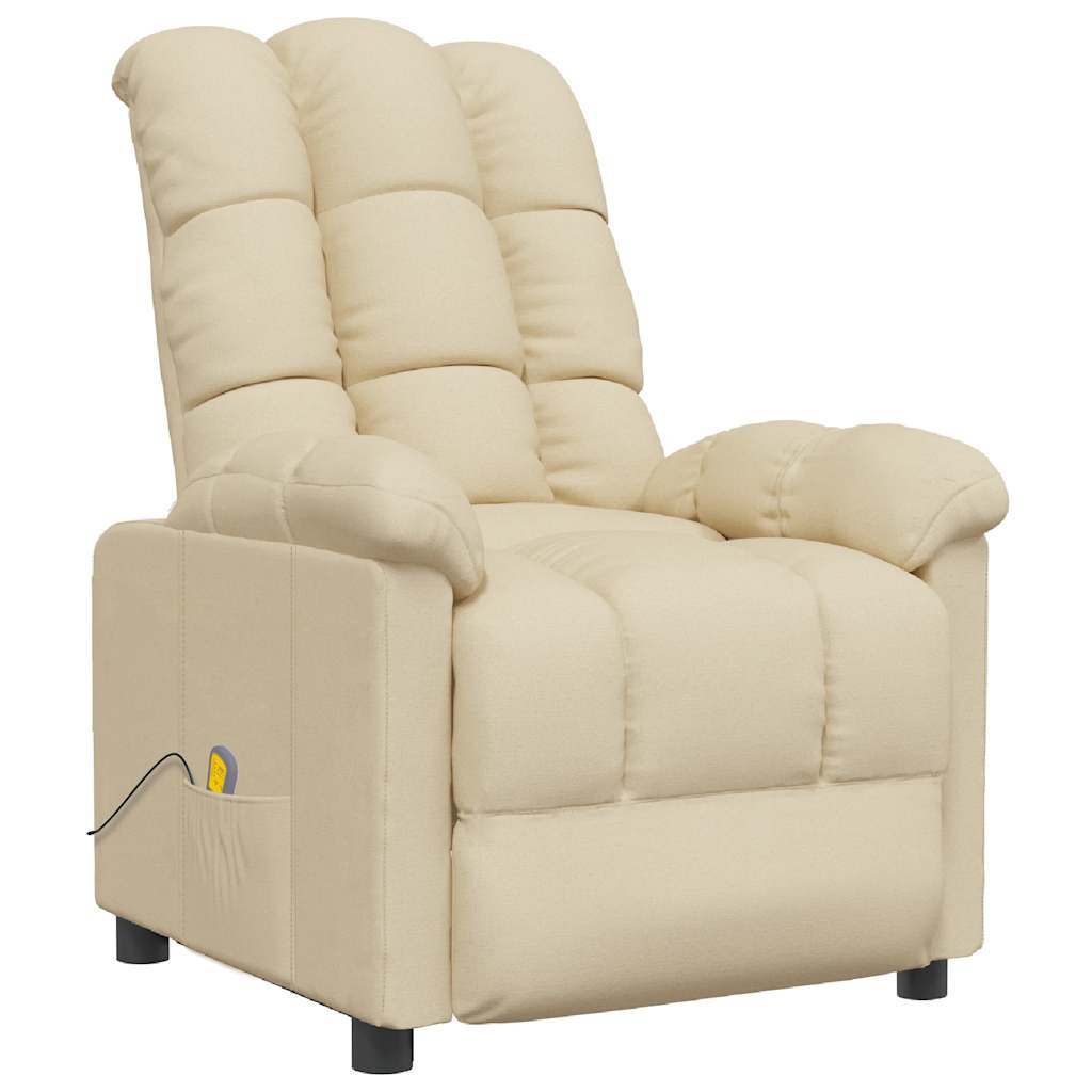 vidaXL Massagestoel stof lichtgrijs