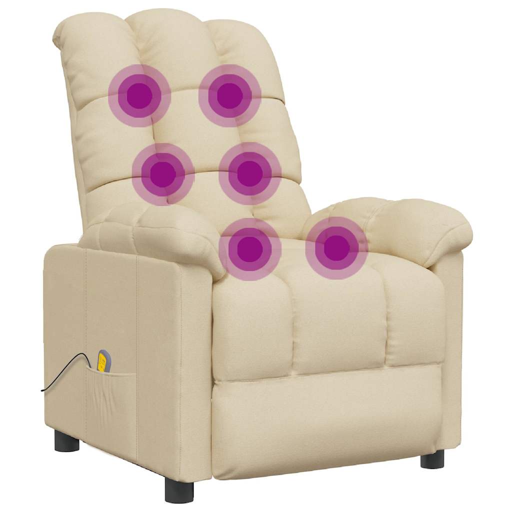 vidaXL Massagestoel stof lichtgrijs