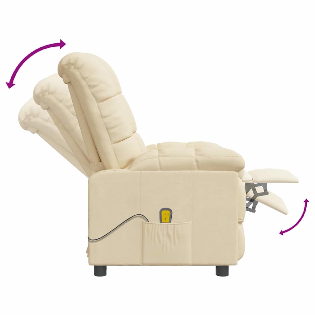 vidaXL Massagestoel stof lichtgrijs