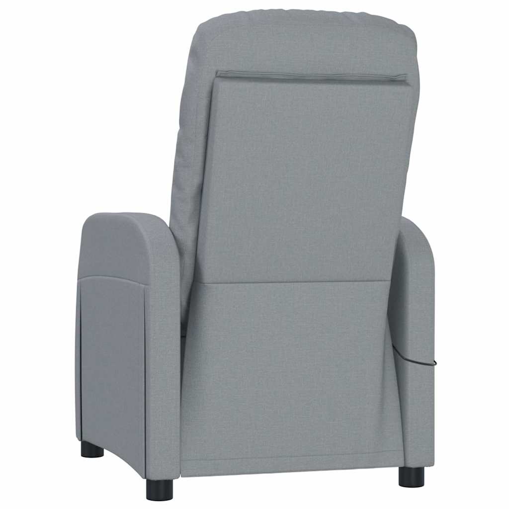 vidaXL Massagestoel stof lichtgrijs