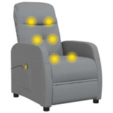 vidaXL Massagestoel stof lichtgrijs