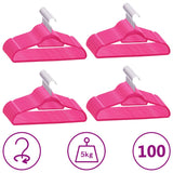 vidaXL 20-piece Non-Slip Velvet Clothes Hanger Set Grey