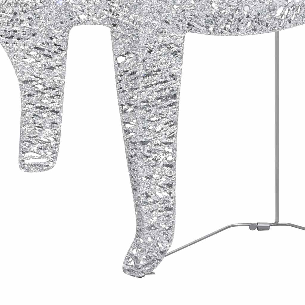 vidaXL Kerstdecoratie rendieren en slee 60 LED's goudkleurig