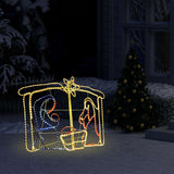vidaXL Décoration de Noël Crèche 240 LED 116x41x87 cm