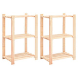 vidaXL Opbergrek 3-laags 60x38x90 cm massief grenenhout 150 kg
