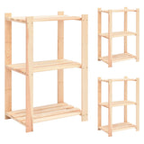 vidaXL Opbergrek 3-laags 60x38x90 cm massief grenenhout 150 kg